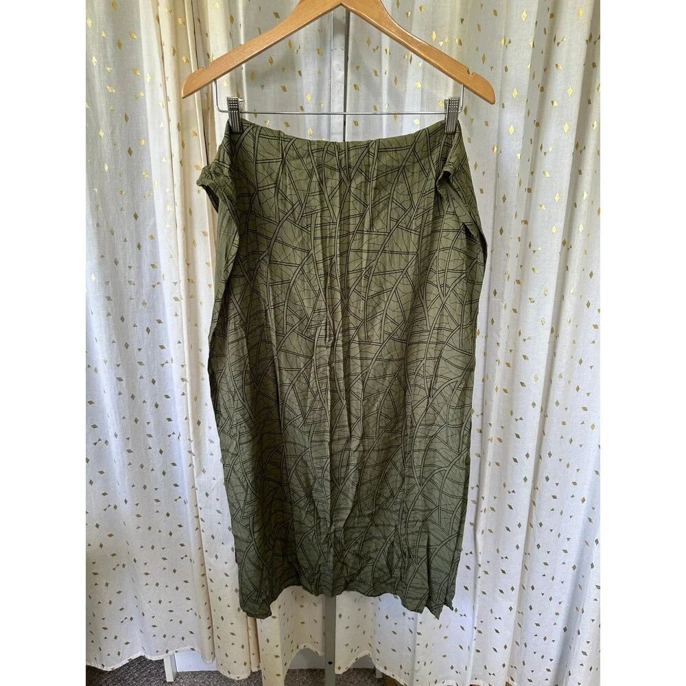 Wehi Designs Hawaiian Aloha Olive Green Graphic Print Scarf Shawl Headwrap
